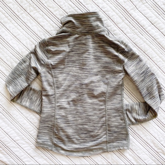 Z by Zella Girl Half Zip Pullover in Space Dye Grey and Neon Pink sz 4 - Picture 3 of 4